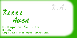 kitti aved business card