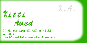 kitti aved business card